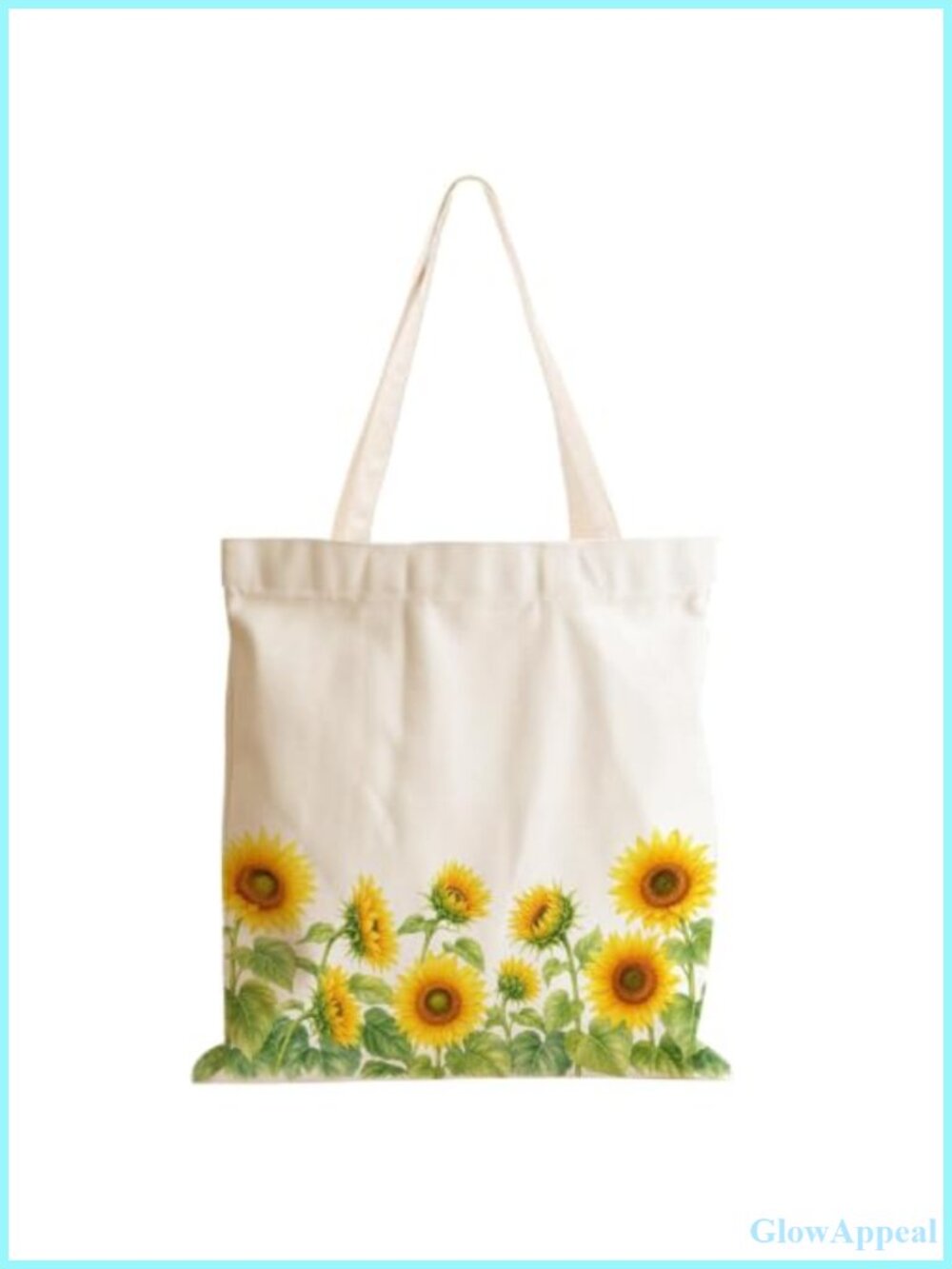 Boho Floral Canvas Tote Bag Retro Flower Shoulder Bag for Women